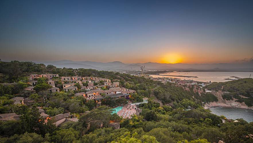 Panoramablick Blau Cala Moresca Arbatax - Sardinien