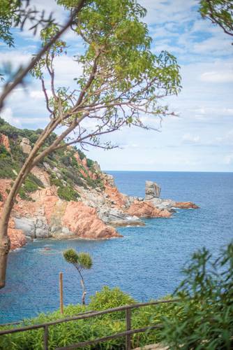 Panoramablick blau cala moresca Arbatax - Sardinien