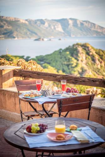 Frühstück blau monte turri Arbatax - Sardinien