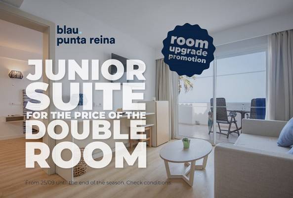 Up to 15% discount + 5% extra if you be blau.amigo blau punta reina Majorca Up to 15% discount + 5% extra if you be blau.amigo blau punta reina Majorca