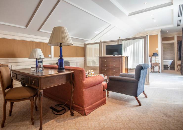 Deluxe suite with access to manantial and aquaxana Gran hotel Las Caldas by Blau Hotels Asturias